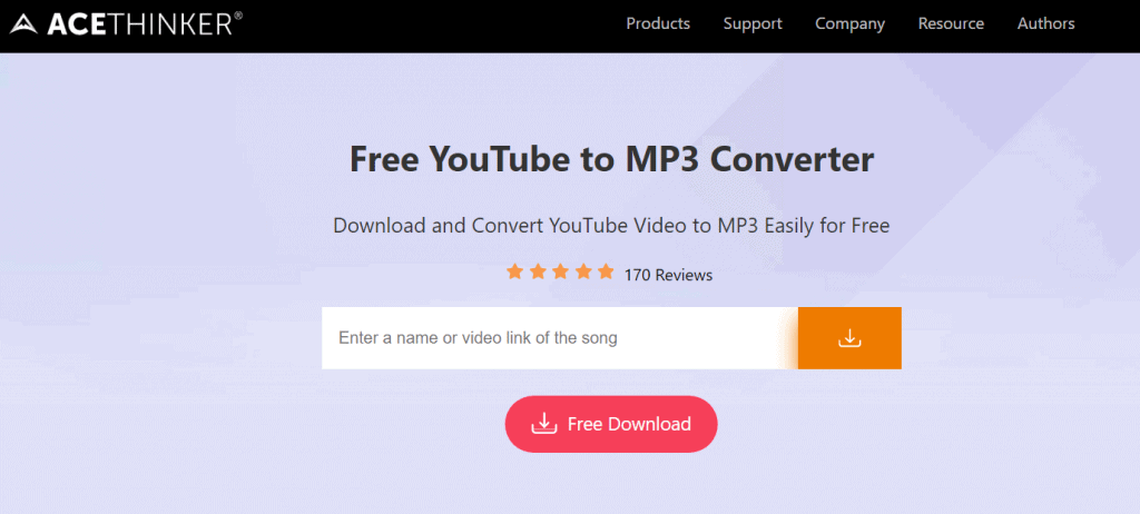 AceThinker- Youtube to MP3 Converter