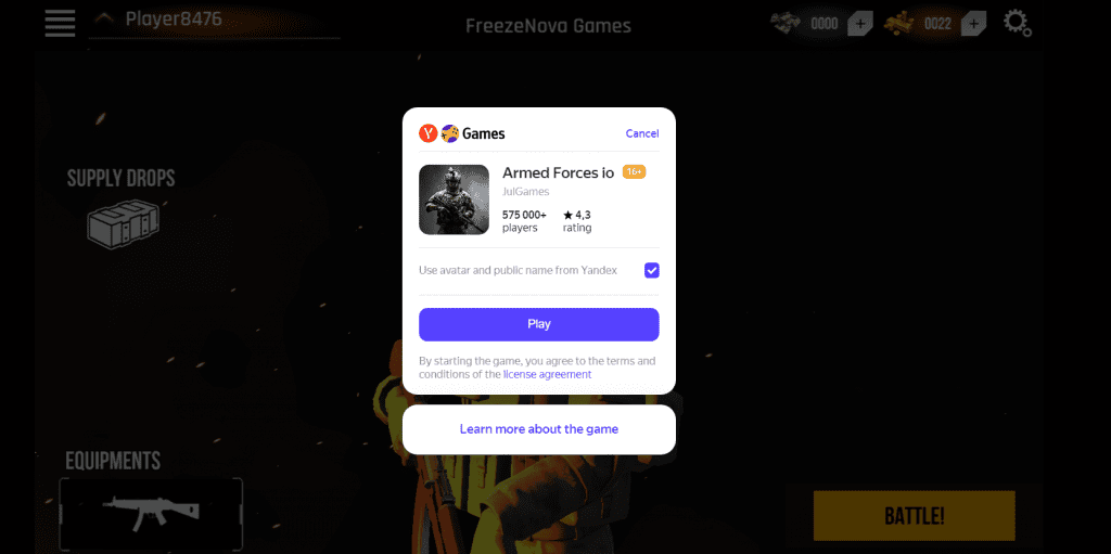 Armed Forces io Yandex Game