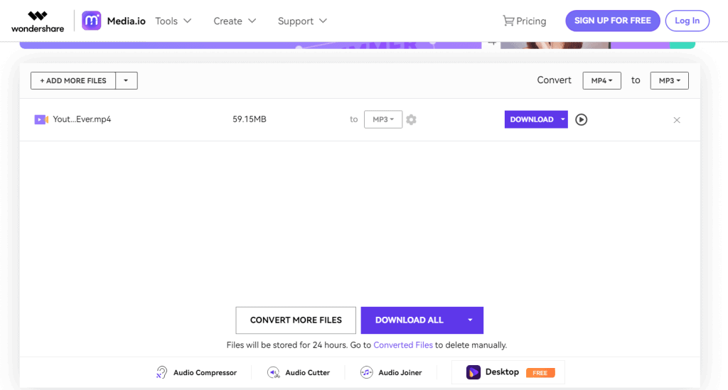 Download button