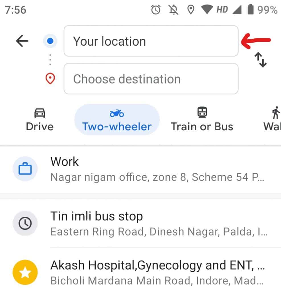 How to check traffic to work in App