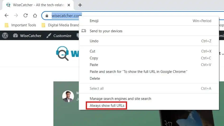 How To Always Show Full Urls In Google Chrome 