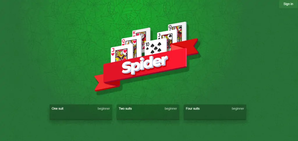 Spider Solitare Yandex Game