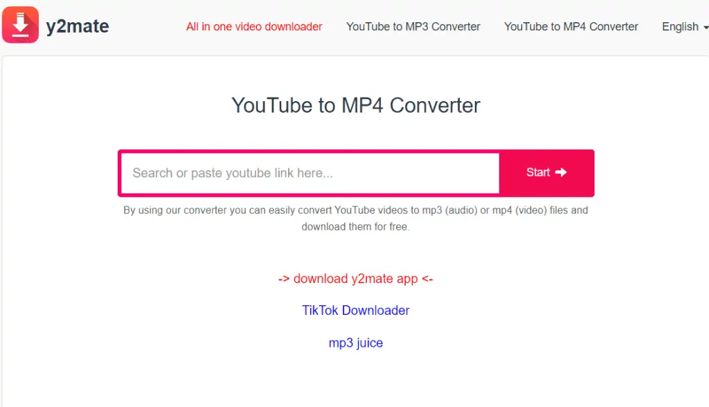 Y2Mate Youtube Video Converter