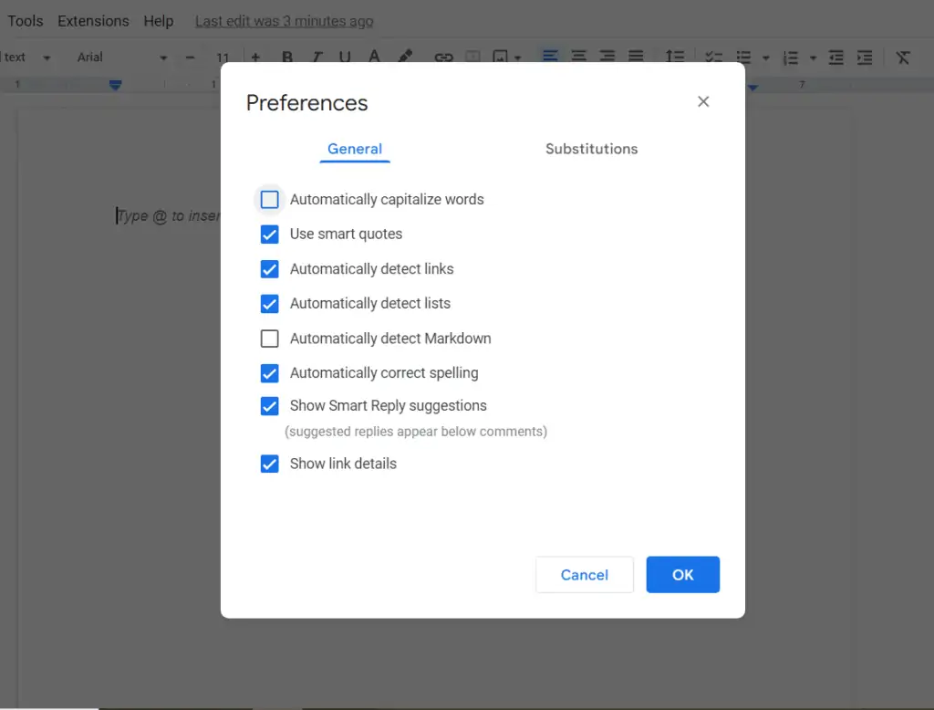 Turn Off Auto Capitalization In Google Docs Second