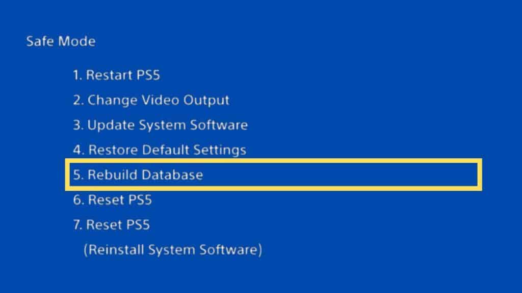 Rebuild PS4 Database