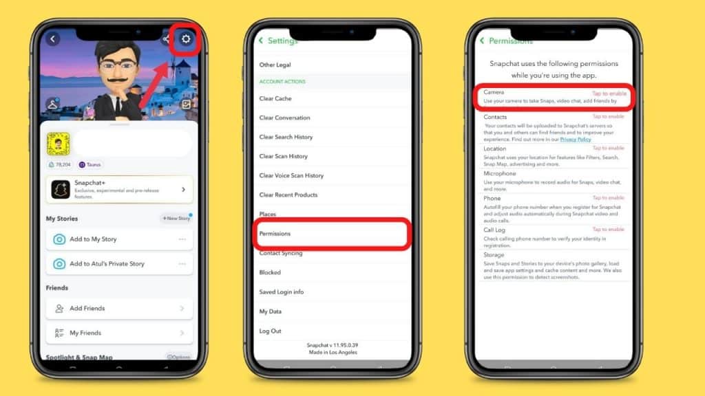 How to Allow Camera Access Inside Snapchat App