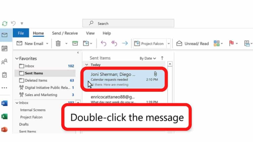 How to Recall an Email in Outlook -2