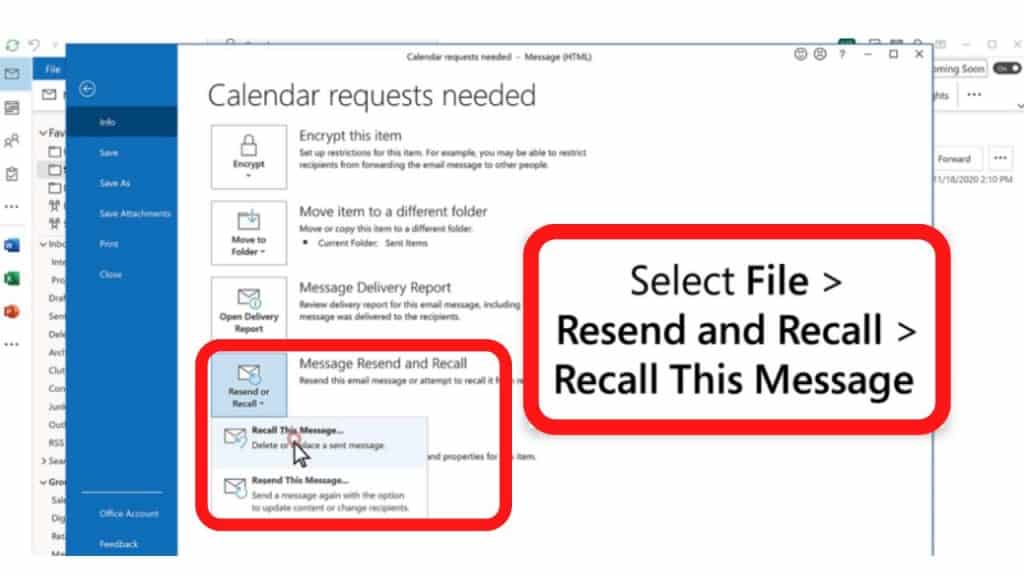 How to Recall an Email in Outlook -4