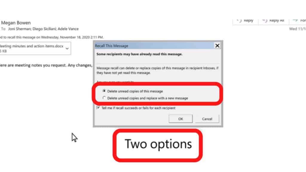 How to Recall an Email in Outlook -5