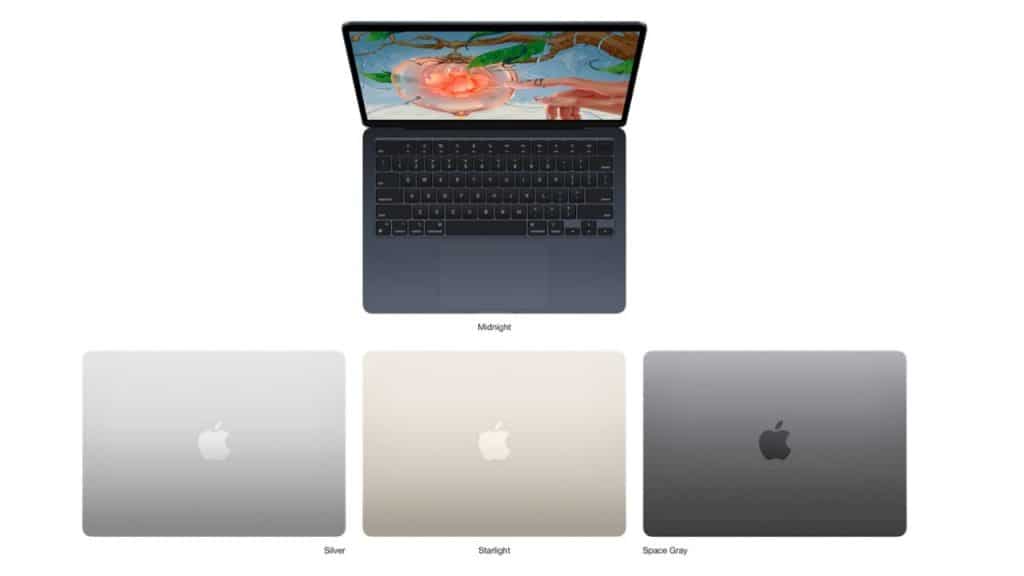 MacBook Air M2 Colors