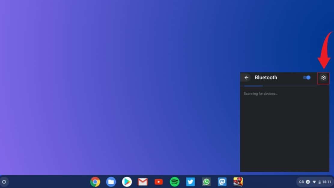 Settings Menu in Chromebook