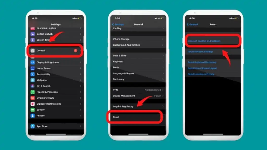 How To Factory Reset Iphone Screenshot