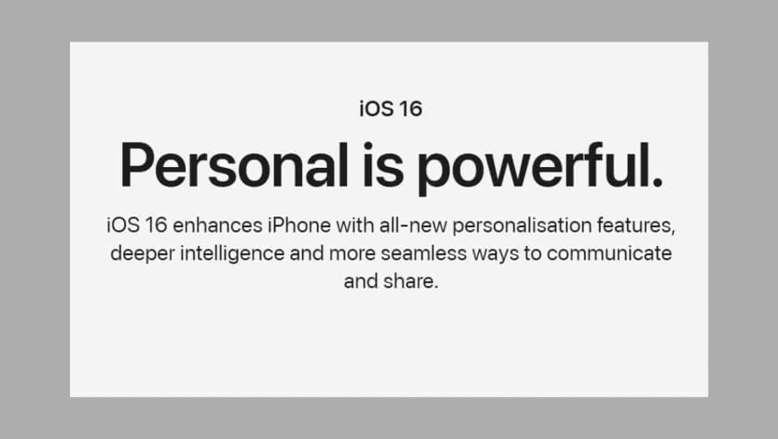 iOS 16 Software Update