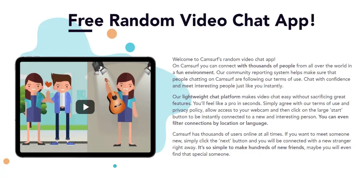 Camsurf Free Random Video Chat App Like Omegle