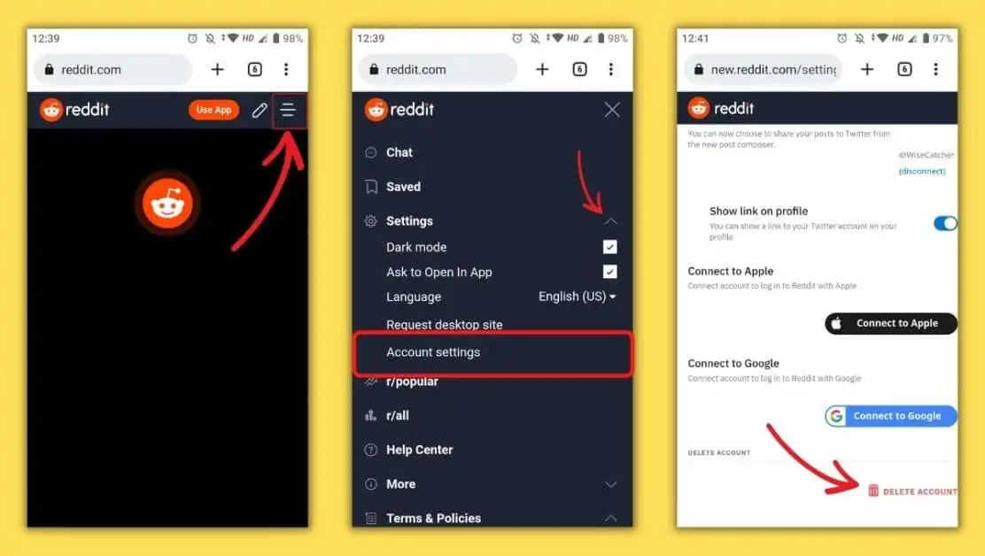 How To Delete Reddit Account On Mobile